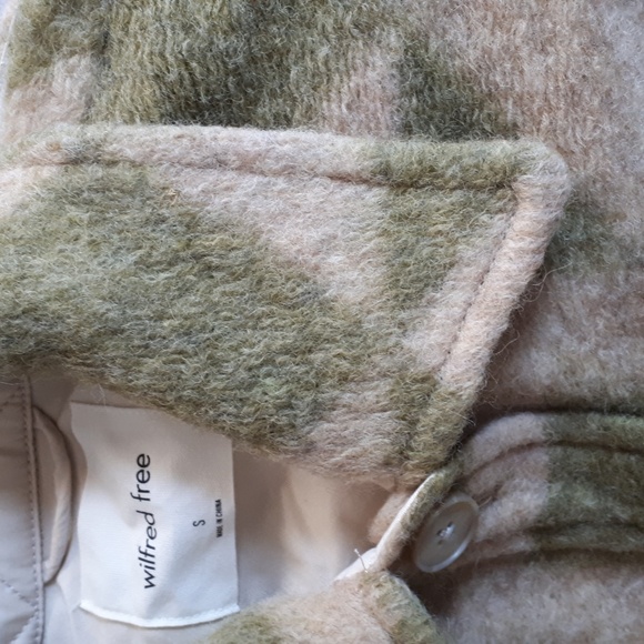 Aritzia Wilfred Ganna Earth Geo Birch Sage Shirt Jacket - Picture 4 of 8